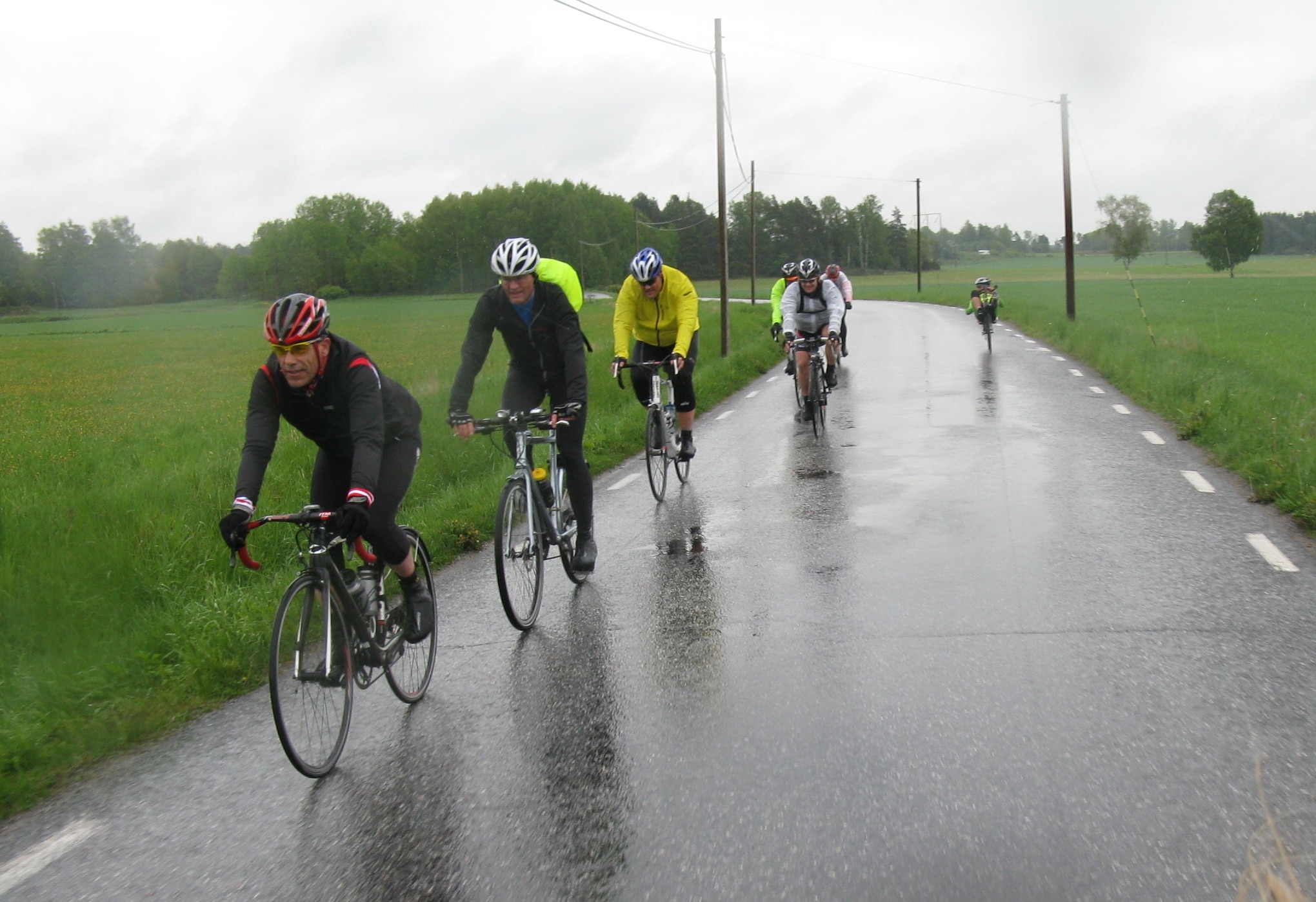 Cycling in rain