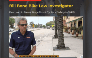Bill Bone Bike Law Investigator Featured in News Story About Cyclists' Safety in WPB
