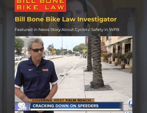 Bill Bone Bike Law Investigator Featured in News Story About Cyclists’ Safety in WPB